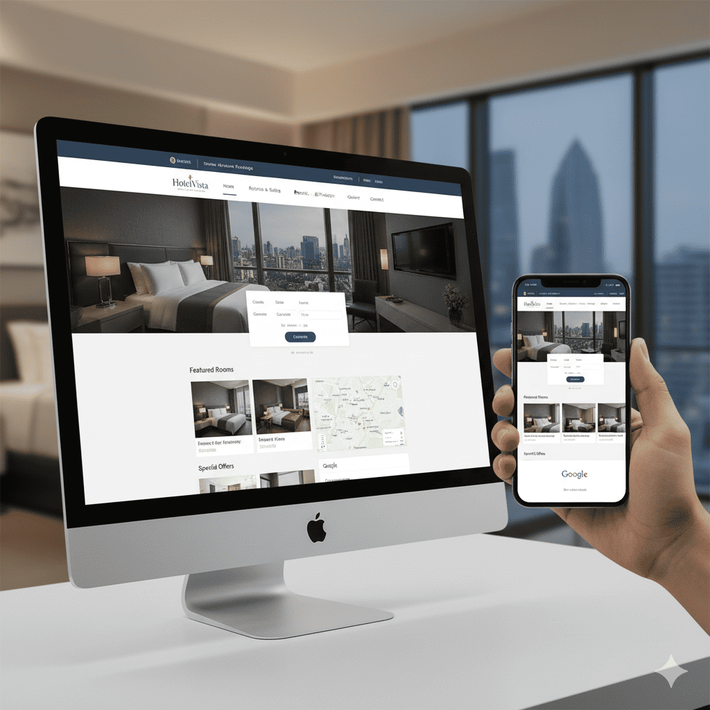 HotelVista - Website Reservasi Hotel Modern