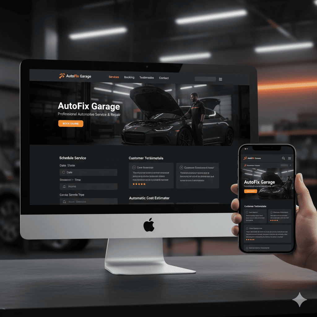 AutoFix Garage - Website Bengkel Profesional